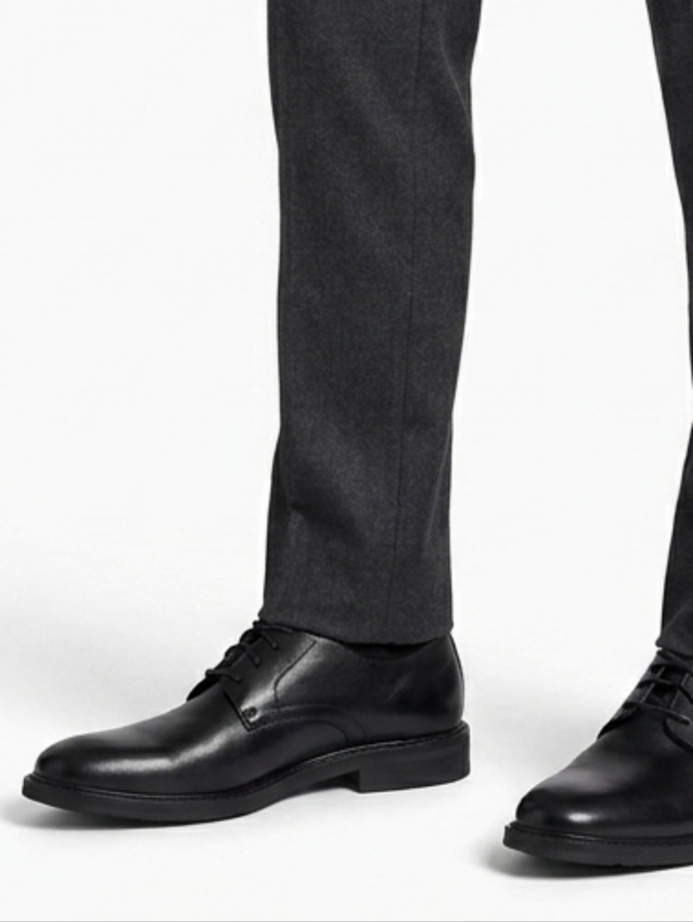 EXPRESS Men's Black Lace Up Polished Leather Dress Shoes Sz US 11